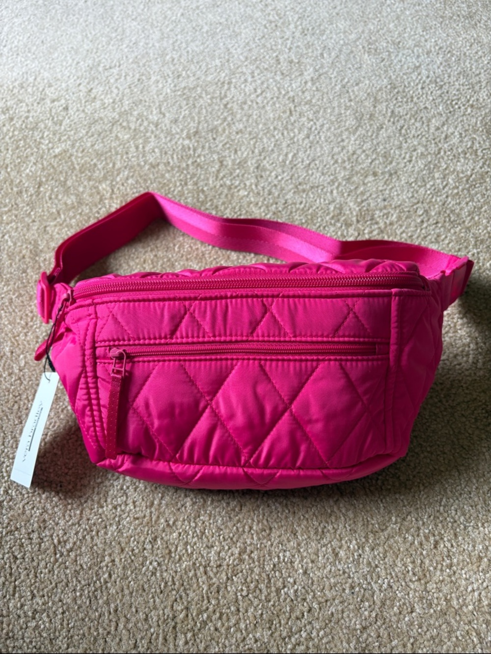 Vera Bradley Peacock Pink Large Belt Bag Fanny waist pack ultralight quilted nwt